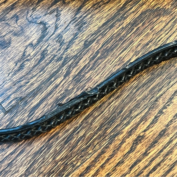 Vintage Marc Chantal M.C. Purse Black Croc Leather Handbag Silver Heart Preowned - Picture 11 of 12